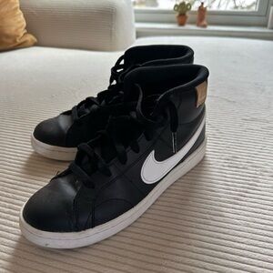 Black and White Nike High-Top Sneakers